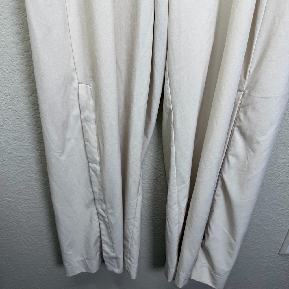 Zella Women’s Cream Relaxed Sleeveless Wide Leg Athleisure Jumpsuit Size Large - Picture 4 of 8
